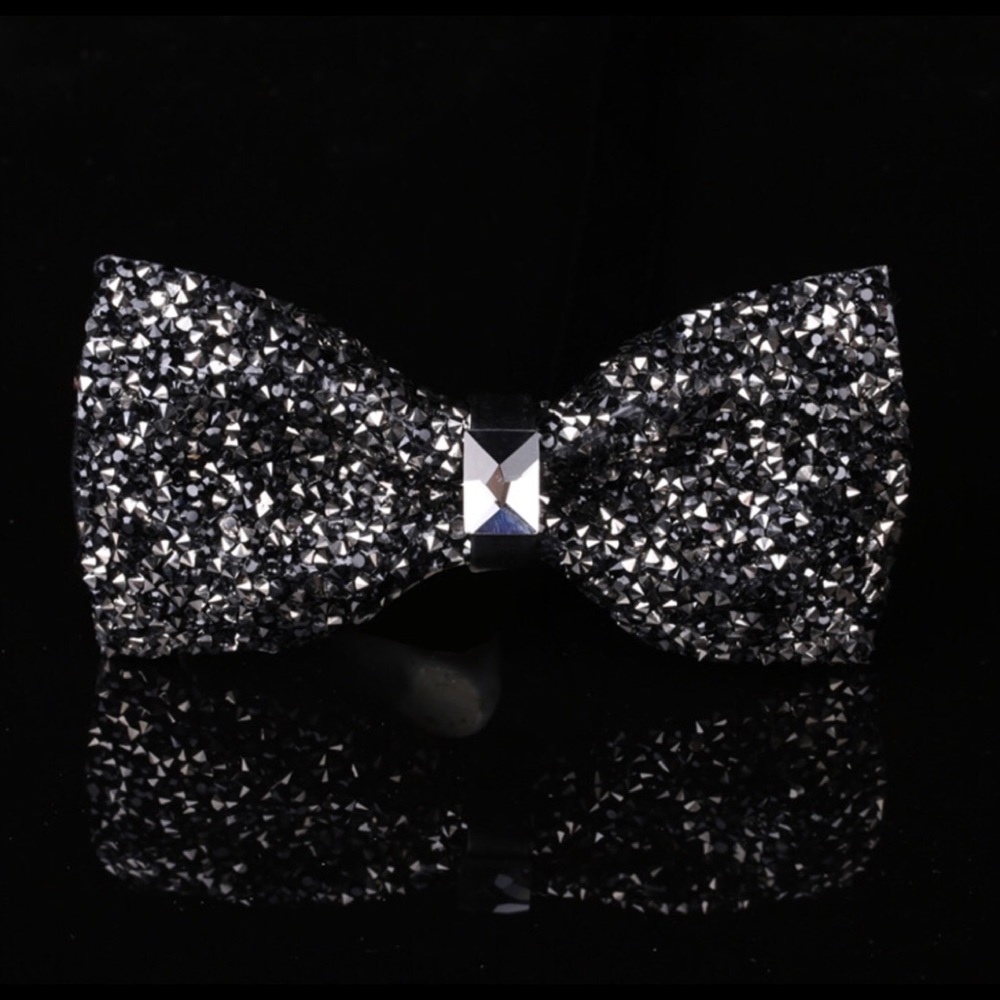 Men’s bow tie rhinestones bling OS wedding groom
